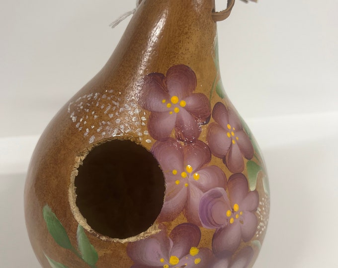 Gourd Bird House/martins Bird House Gourd, Gourd Art, Hand Painted