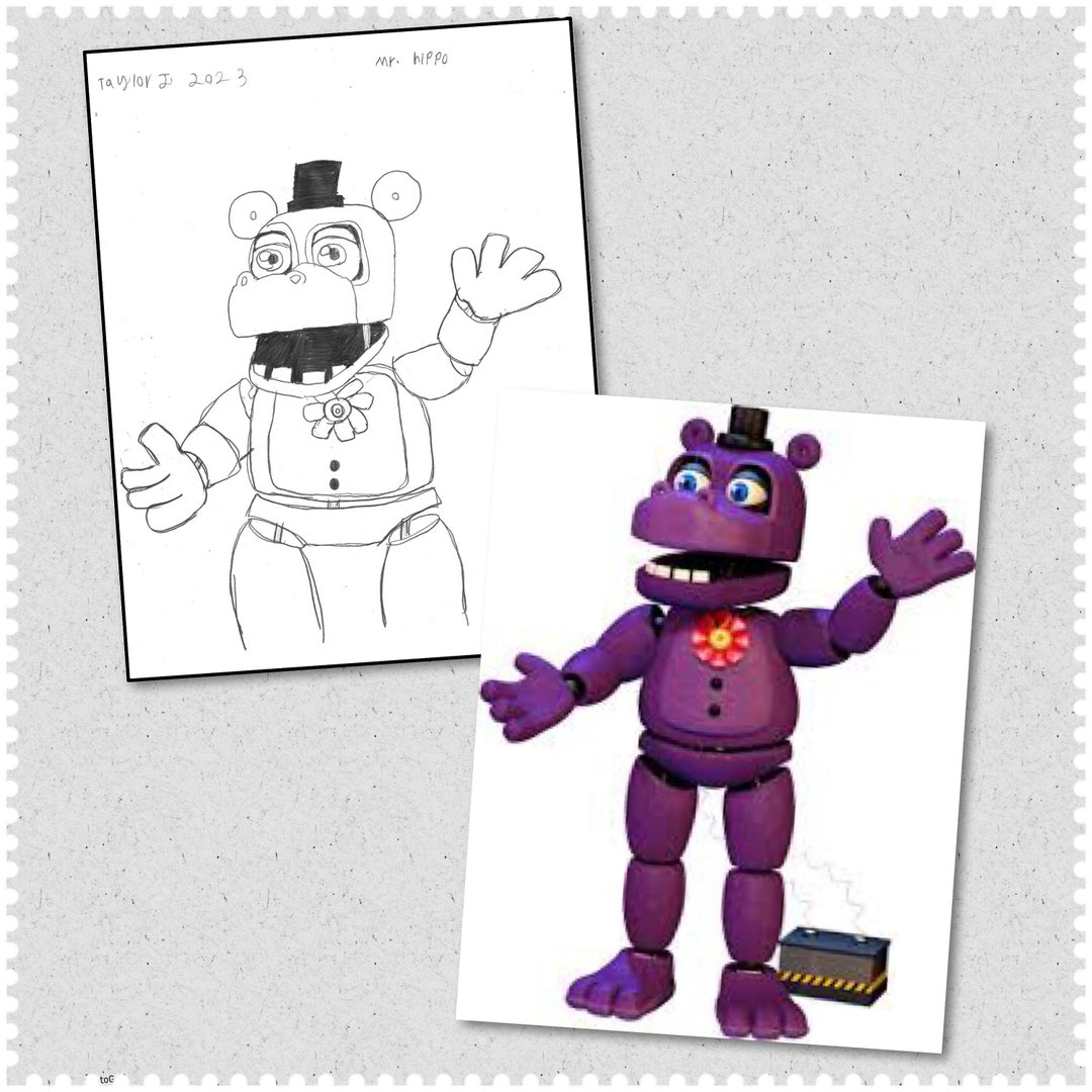 Mr. Hippo Drawing by Tay - Etsy