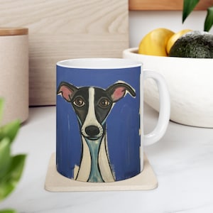 Italiaanse windhond mok moderne kunst, Italiaanse windhond mok, Italiaanse windhond liefhebbers mok, Italiaanse windhond cadeau, Italiaanse windhond mok, IGs