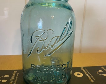 RARE Vintage 1910-1923 ball mason jar unique backwards 9