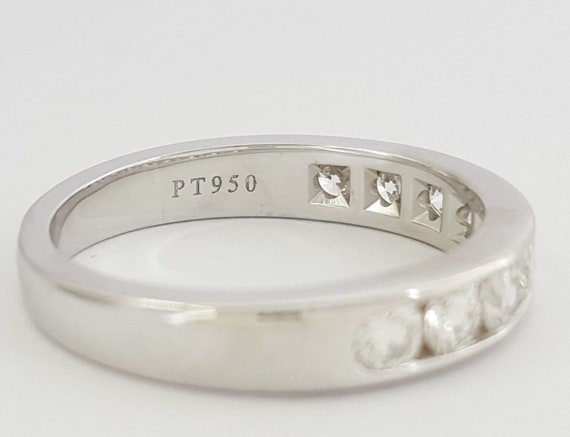 Tiffany & Co. Platinum 3.9mm 0.81ct Diamond Etern… - image 4