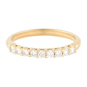 Tiffany & Co. Yellow Gold Embrace .27ct Diamond 2.2mm Shared Wedding Band 5.5