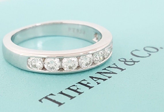 Tiffany & Co. Platinum 3.9mm 0.81ct Diamond Etern… - image 1