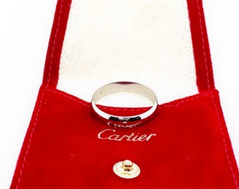 Cartier Platinum 5mm Classic Wide Dome '1895' Wedding Band Ring Size 7