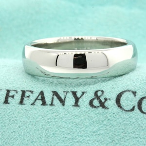 Tiffany & Co Platinum Classic Lucida Forever Wedding Band Ring 6mm Size 9.5 US