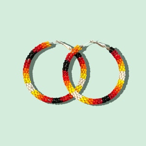 Beaded Hoop Earrings