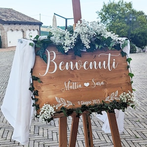 Personalized Wooden Wedding Welcome Sign
