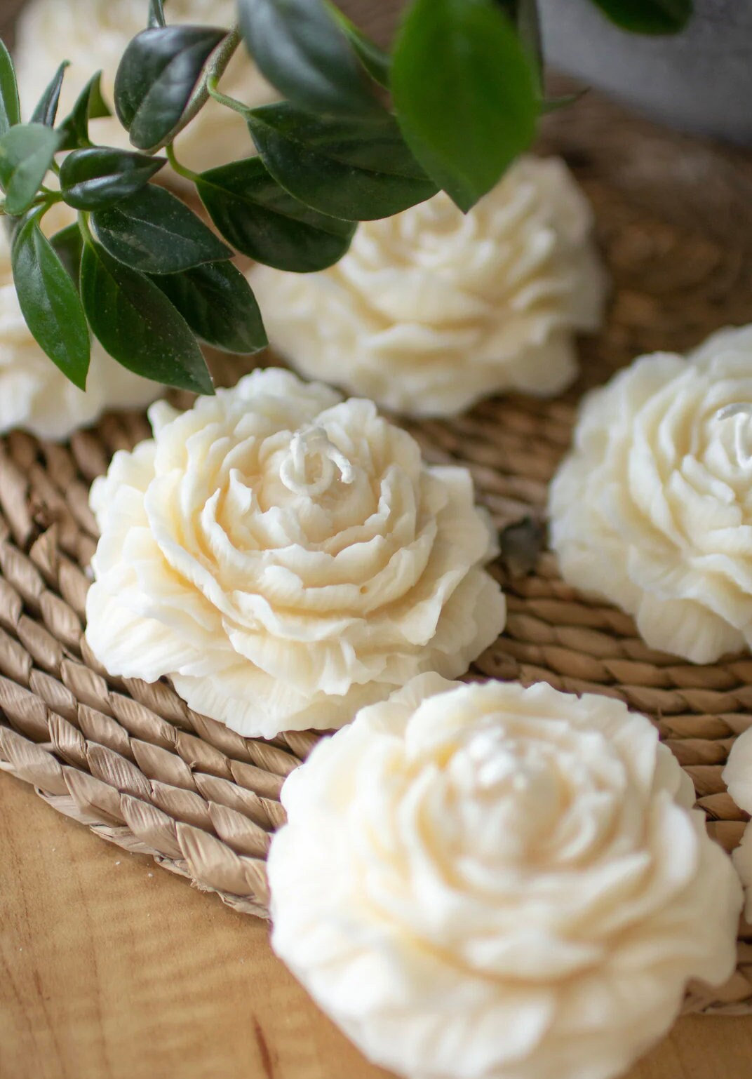 Bulk Peony Flower Candle | Candle Favors | Wedding Favors| Bridal ...