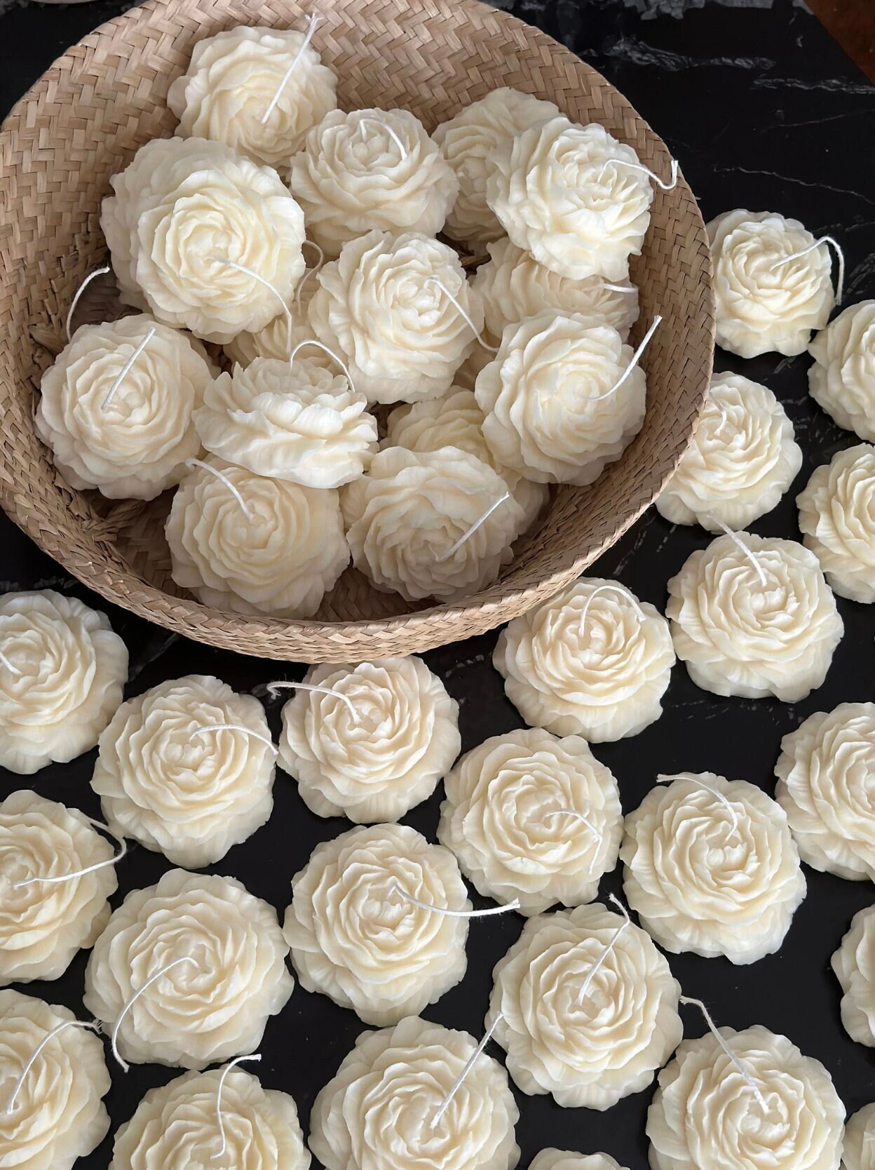 Bulk Peony Flower Candle | Candle Favors | Wedding Favors| Bridal ...