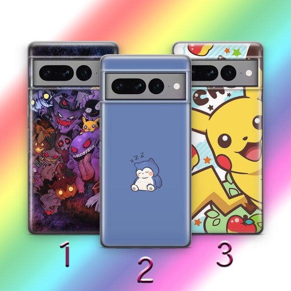 Housse de téléphone Pikachu 2 pour Google Pixel 7 7A 7 Pro 8 modèles Pro personnages d'animation personnages de dessins animés japonais combattants d'action populaires