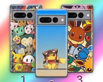 Pikachu 3 Phone Case Cover For Google Pixel 6 6A 7 7A 8 8A 9 9A Pro XL Models Animation Characters Japanese Cartoon Action Fighters Popular