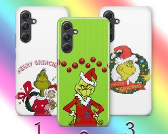 Grinch N4 Phone Case Cover For Samsung A13 A14 A15 A16 A25 A26 A33 A34 A35 A36 A53 A54 A55 A56 A72 A73 + More Models Green The Mean One Elf