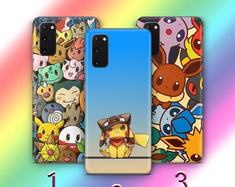 Pikachu 3 Phone Case Cover For Samsung Galaxy S20 S21 S22 S23 S24 FE S25 Plus Ultra Model Animation Character Japanese Cartoon Action Figure