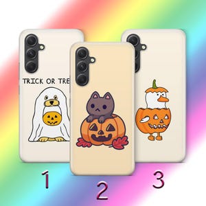 Halloween 3 Phone Case Cover For Samsung A13 A14 A15 A16 A25 A26 A33 A34 A35 A36 A53 A54 A55 A56 A72 A73 + More Models Spooky Trick Or Treat