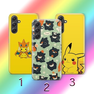 ピカチュウ 4 携帯電話ケースカバー Samsung A13 A14 A15 A16 A25 A26 A33 A34 A35 A36 A53 A54 A55 A56 A72 A73 + その他のモデル用 アニメキャラクター