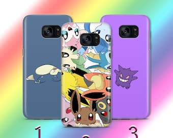 Funda de teléfono Pikachu 1 para Samsung Galaxy S5, S6, S7, S8, S9 Edge Plus, LTE, NEO, personajes de animación, dibujos animados japoneses, luchadores de acción.