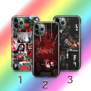 Slipknot 7 Handytasche Hülle für Apple iPhone 11 12 13 14 15 16 PRO PLUS MiNI MAX Modelle American Heavy Metal Band Aggressive Musik Chaos