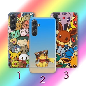 ピカチュウ 3 携帯電話ケースカバー Samsung A13 A14 A15 A16 A25 A26 A33 A34 A35 A36 A53 A54 A55 A56 A72 A73 + その他のモデル アニメキャラクター
