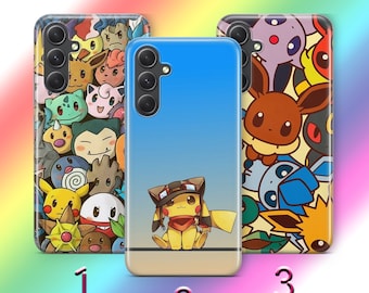 Pikachu 3 Phone Case Cover For Samsung A13 A14 A15 A16 A25 A26 A33 A34 A35 A36 A53 A54 A55 A56 A72 A73 + More Models Animation Characters