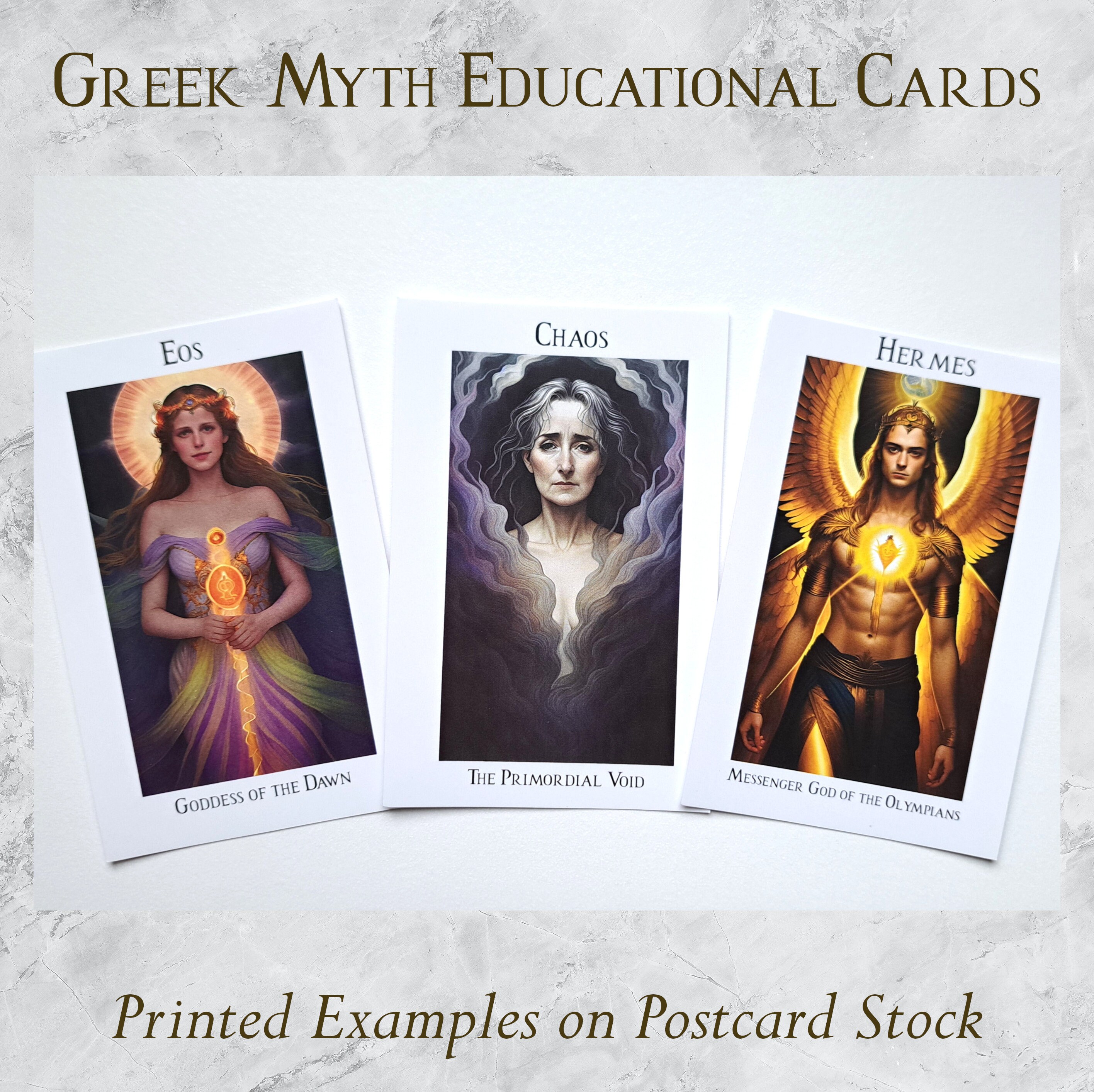 New Greek Myth Educational Cards Digital Download, 40 Cards, Starter ...