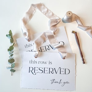 Two 2 Reserved Row Sign, This row is reserved sign for the wedding ceremony, this seat is reserved sign,Personalized reserved sign