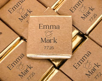 Recuerdos de boda personalizados de chocolate con leche, frases inspiradoras