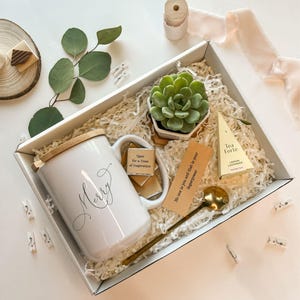 Personalized Succulent Gift Box - Perfect Pamper & Get Well Set for Women, Christmas Present