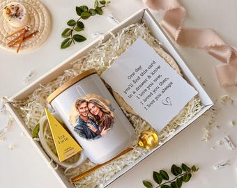 Personalized Photo Mug Gift Box, Valentine's Day Anniversary Gift