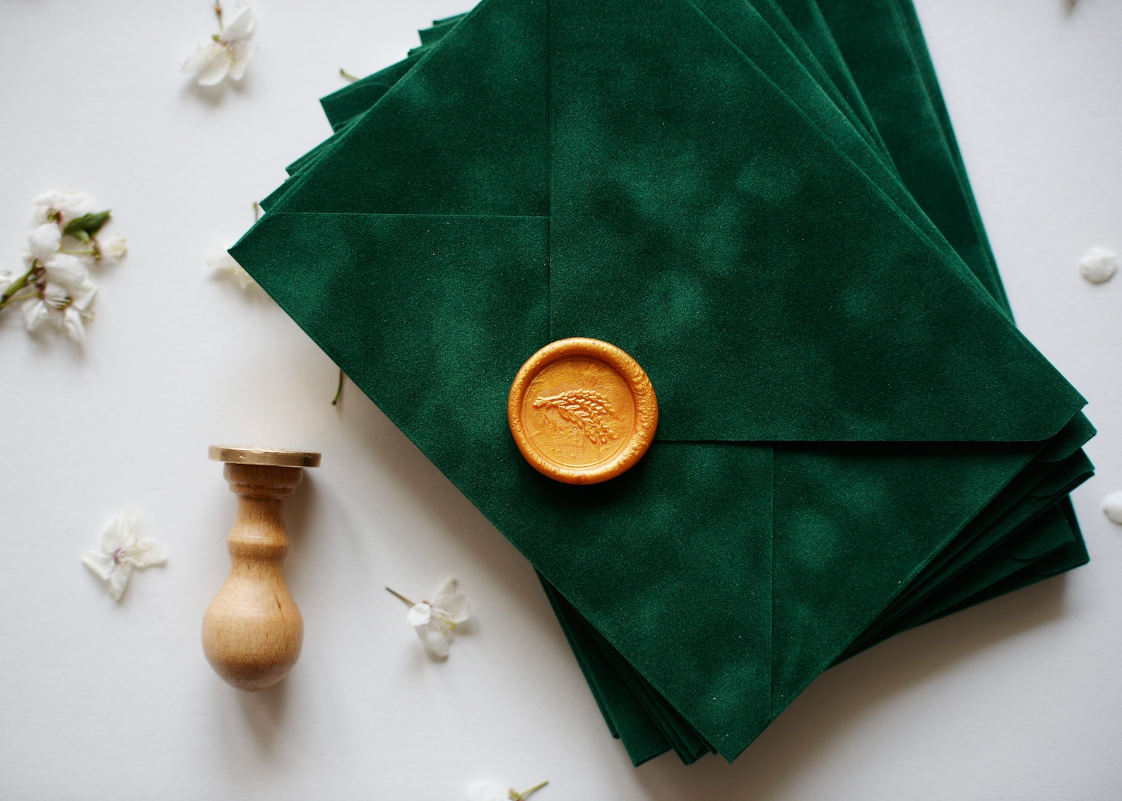 Velvet Envelopes, Emerald Envelopes, Wedding Invitation Envelopes
