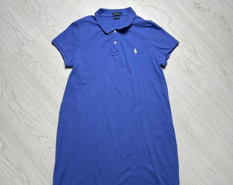 Ralph Lauren (L) Vintage dress 00's The Mesh Mini ocean blue - 90s 00s Y2k