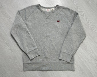Levi’s (S) Men‘s vintage 00‘s sweatshirt crew-neck grey jumper - retro 80s 90s 00s Y2K