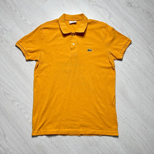 Lacoste (L) vintage polo shirt retro orange - 80s 90s 00s Y2k