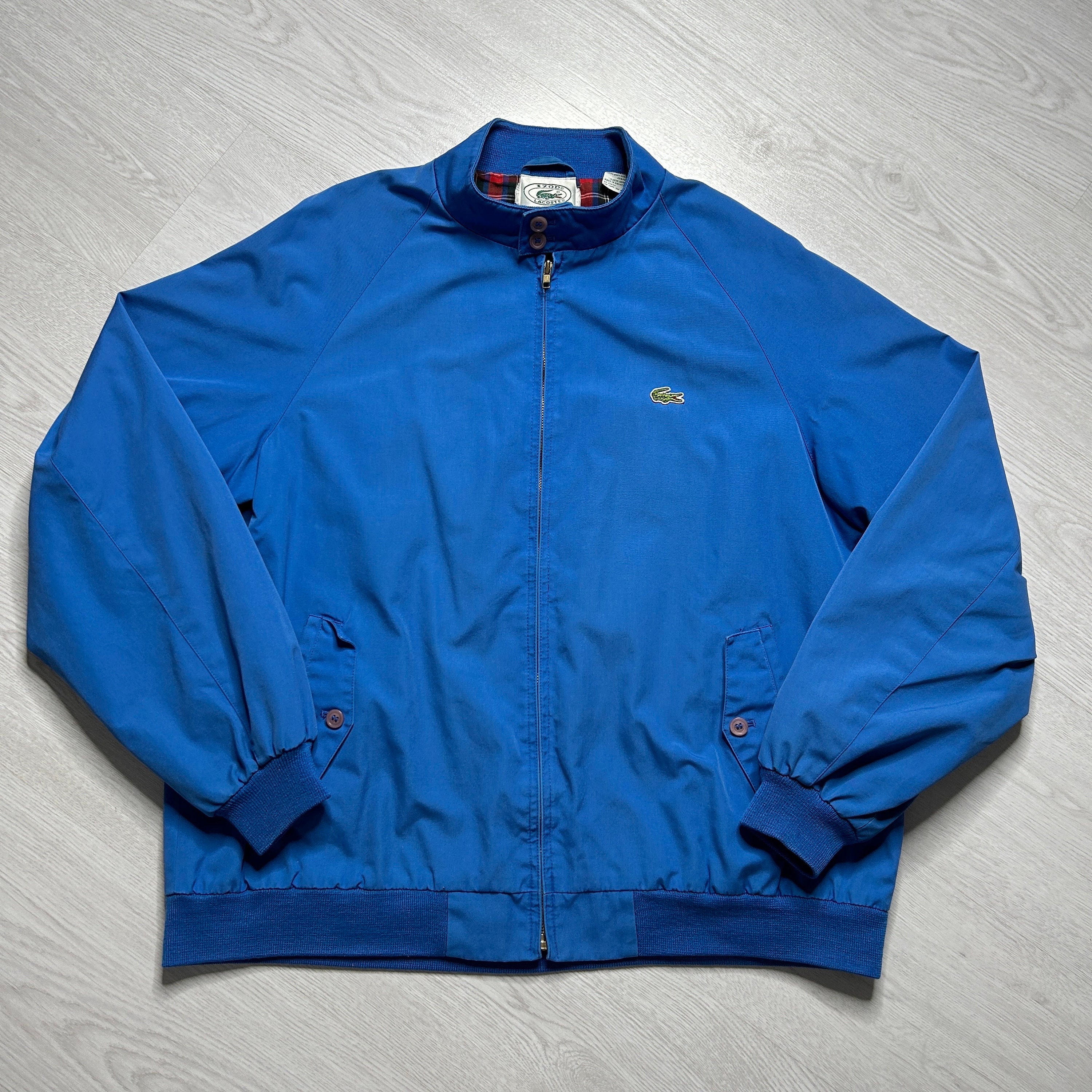 Lacoste (XL) Men's 90's Vintage Bomber Jacket Blue