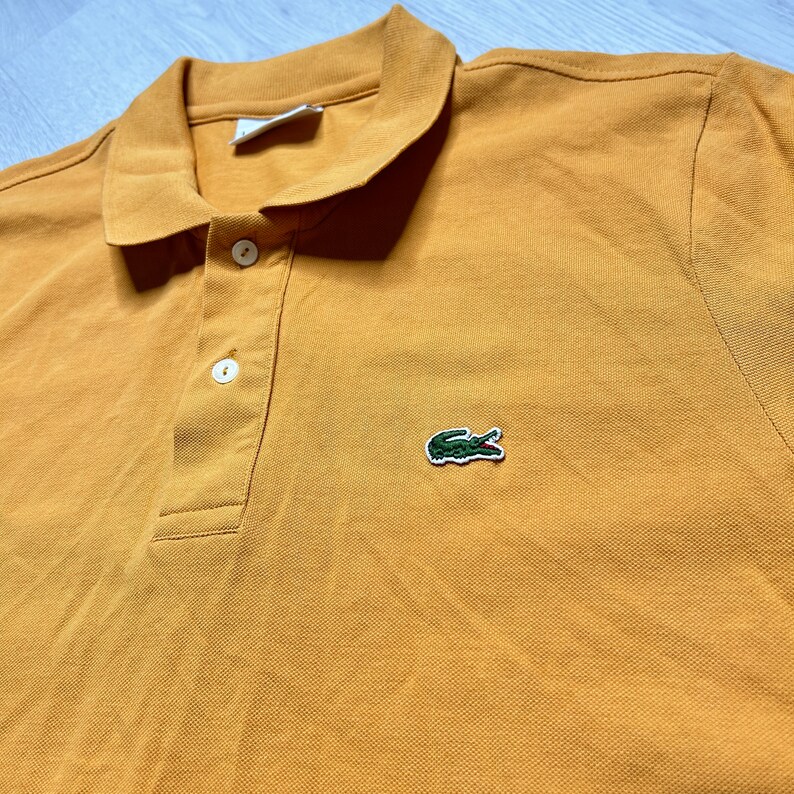 Lacoste L Vintage Poloshirt retro orange 80s 90s 00s Y2k Bild 3