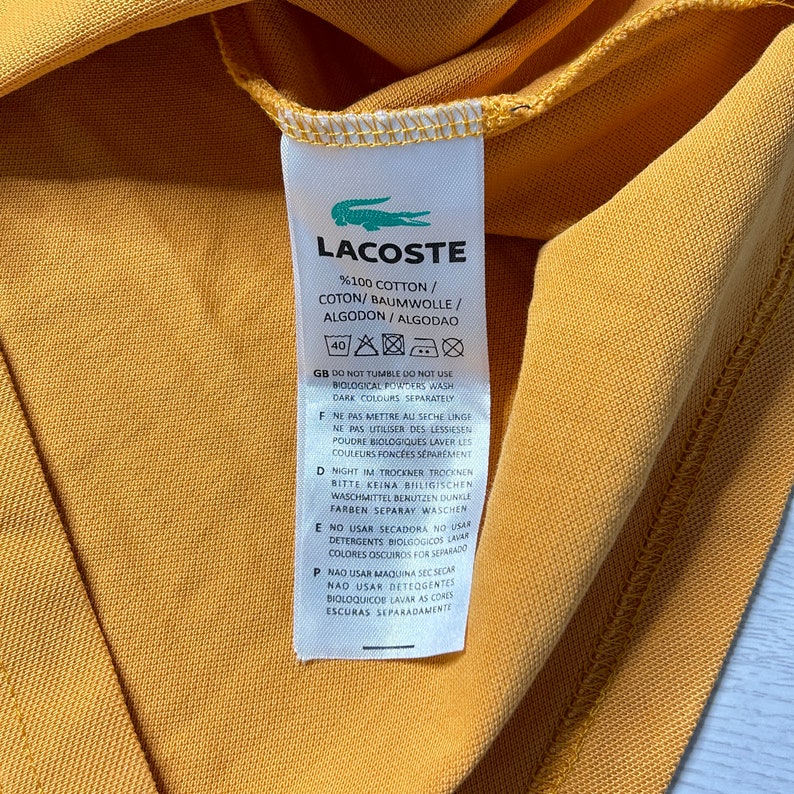 Lacoste L Vintage Poloshirt retro orange 80s 90s 00s Y2k Bild 9