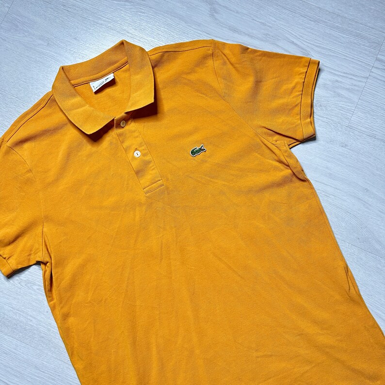 Lacoste L Vintage Poloshirt retro orange 80s 90s 00s Y2k Bild 2