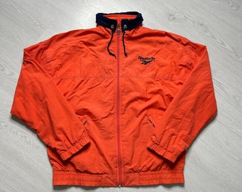 Reebok (S) vintage 90's sport veste orange survêtement - rétro années 80 90 00 y2k