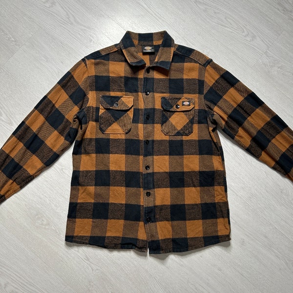 Dickies (L) Women‘s vintage checked shirt lumberjack - retro 80s 90s 00s Y2K