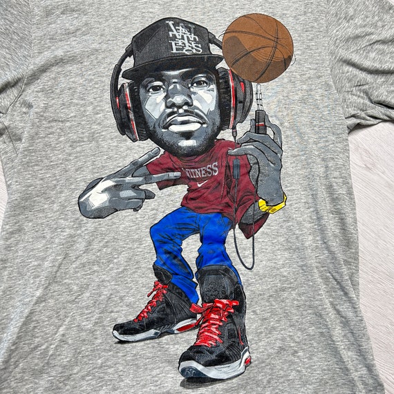 Nike (M) Vintage Basketball graphic t-Shirt 90s M… - image 2