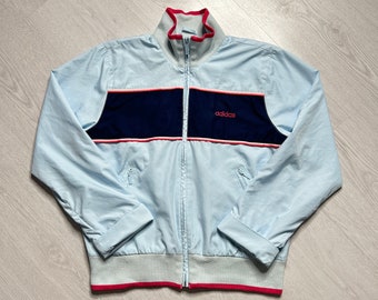 Adidas (S-M) Veste de sport vintage femme des années 2000, survêtement bleu - années 80 90 00 Y2K