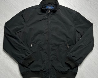 Ralph Lauren (XL) Men‘s y2k bomber jacket black - retro 80s 90s 00s y2k