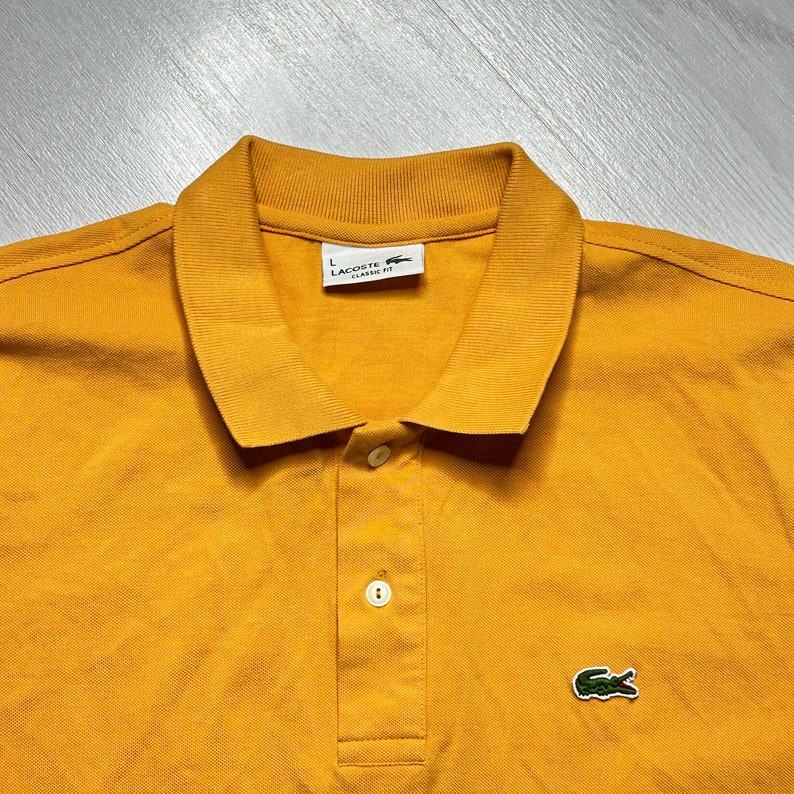 Lacoste L Vintage Poloshirt retro orange 80s 90s 00s Y2k Bild 4