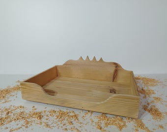 Cama para mascotas de pino natural