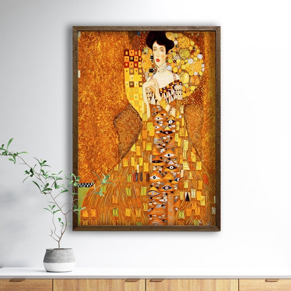 Gustav Klimt Portrait of Adele Bloch-Bauer, Gustav Klimt wall decor,  the woman in gold, Framed wall decor