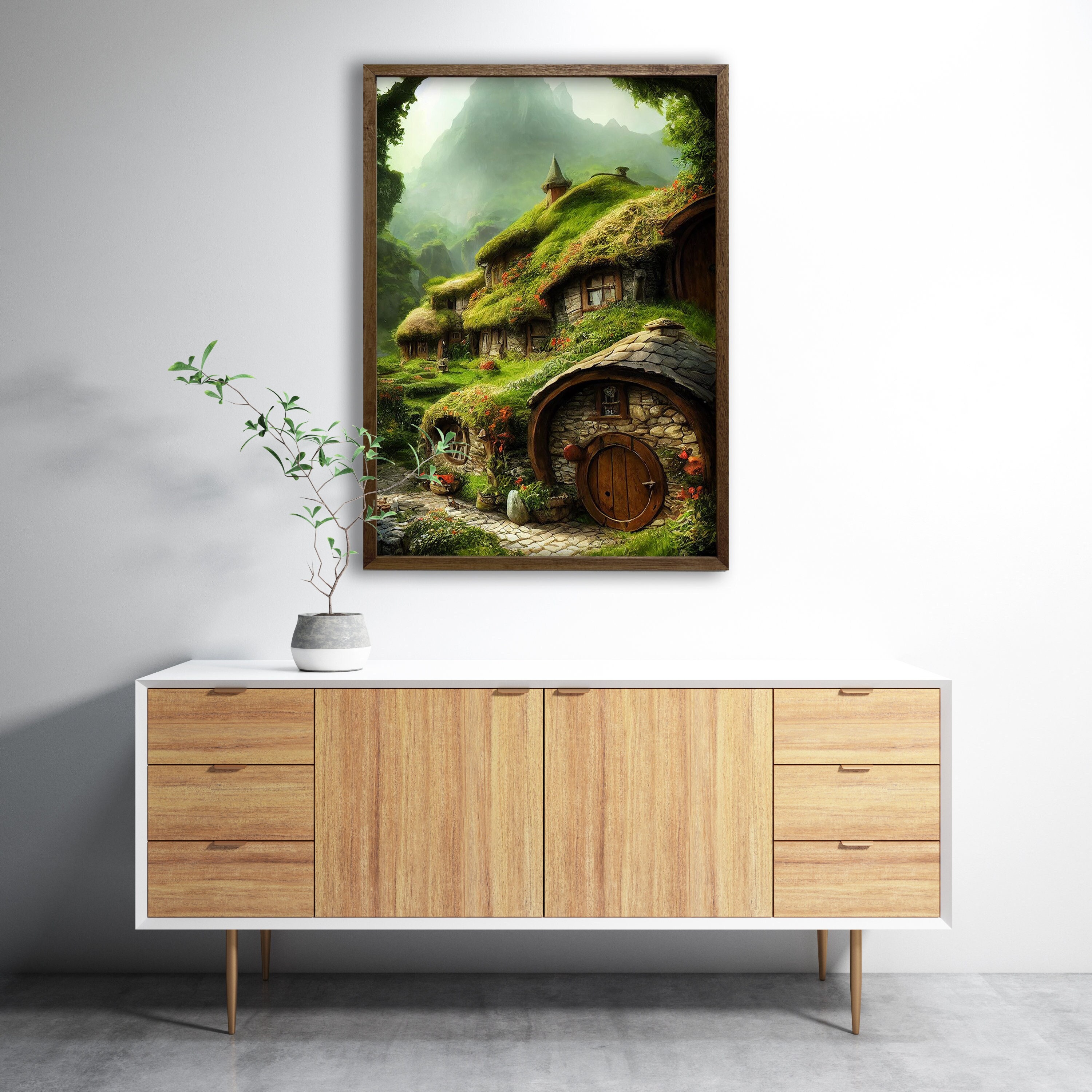 The Shire Canvas Print, Hobbit Canvas Print, Lotr Art, Lotr Print, Lotr
