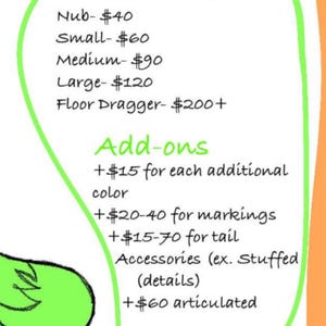 Message First*** Custom Fursuit Tail