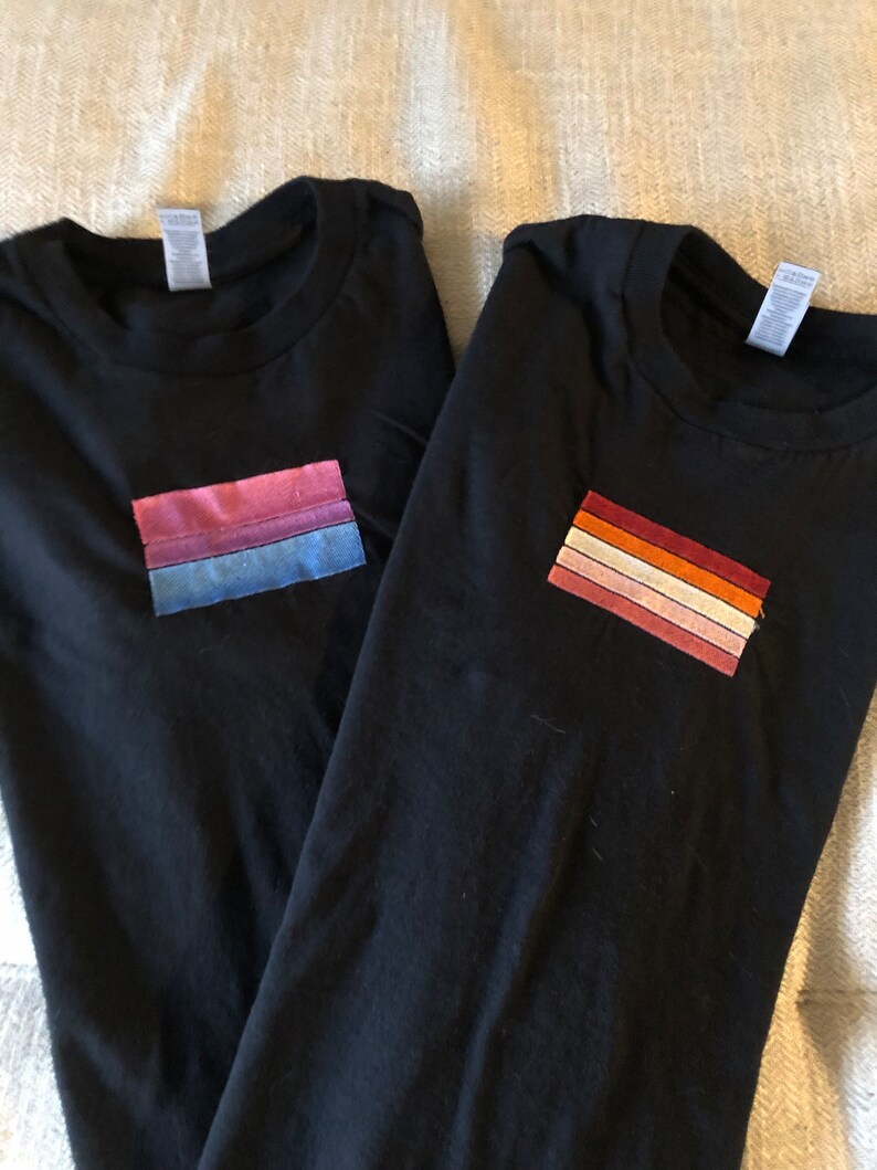 Embroidered Pride Flag T-shirts - Etsy