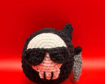 Mori Calliope Death-sensei Mascot Crochet - Handmade Hololive Deadbeat Mascot