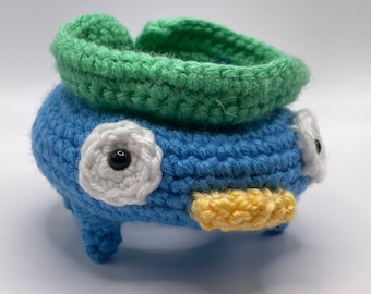 Peluche de Pokémon Lotad tejido a crochet: Lindo diseño de dona