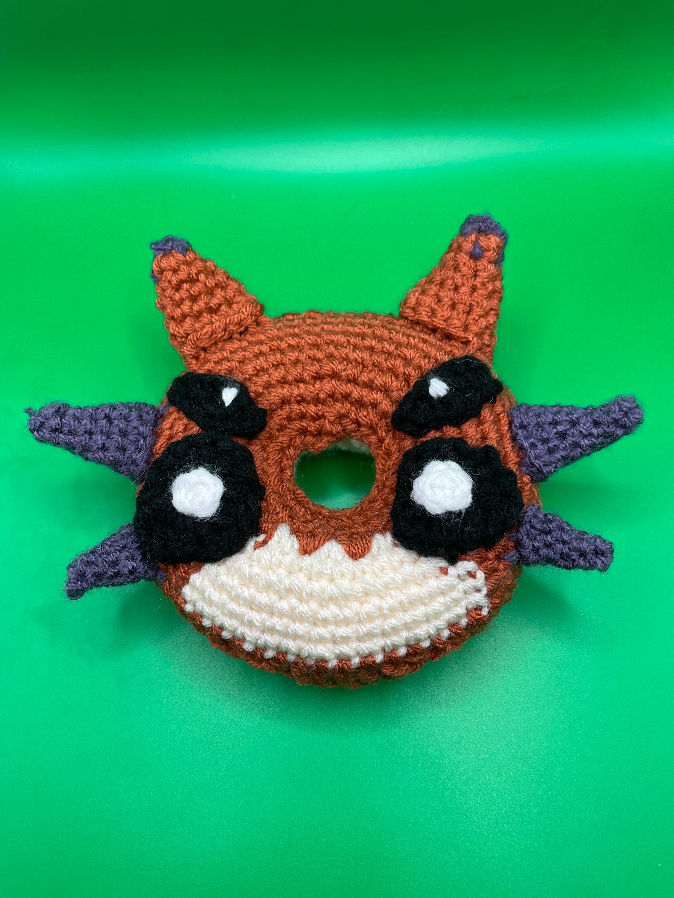 Crimzon Ruze Ruzader Mascot Crochet Donut - Handmade Holostars Mascot